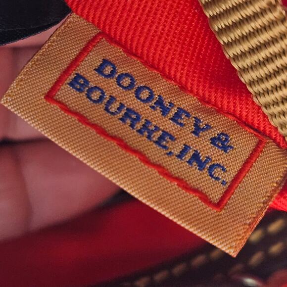 Dooney & Bourke | Chevron Leather Satchel Bag | Brown And Tan Geometric - Picture 11 of 12